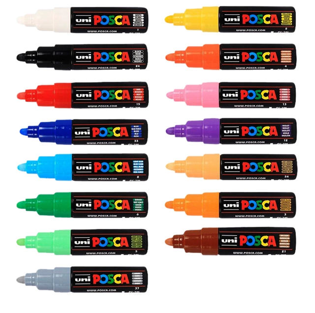 Een Verfstift Posca PC7M breed donkergroen koop je bij Hoekmankantoorartikelen.nl