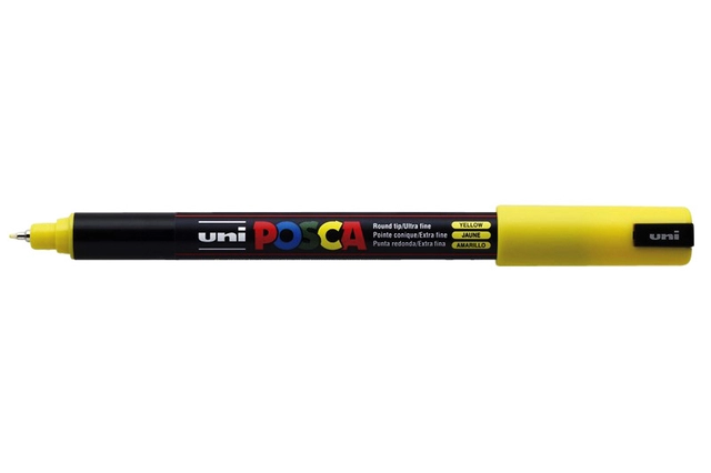 Een Verfstift Posca PC1MR extra fijn geel koop je bij VHK Kantoorartikelen