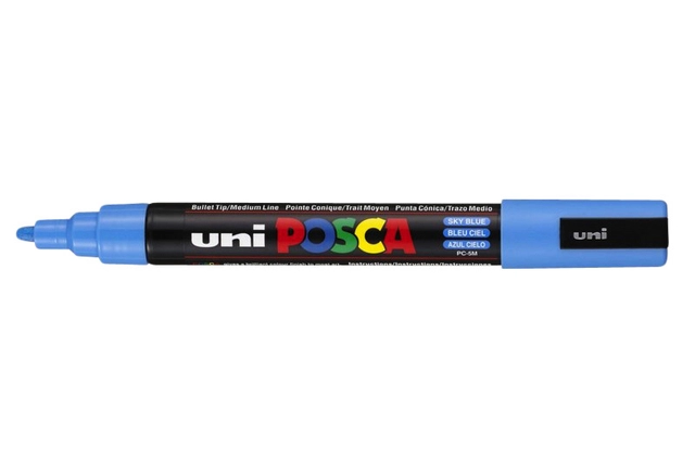 Een Verfstift Posca PC5M medium hemelsblauw koop je bij VHK Kantoorartikelen