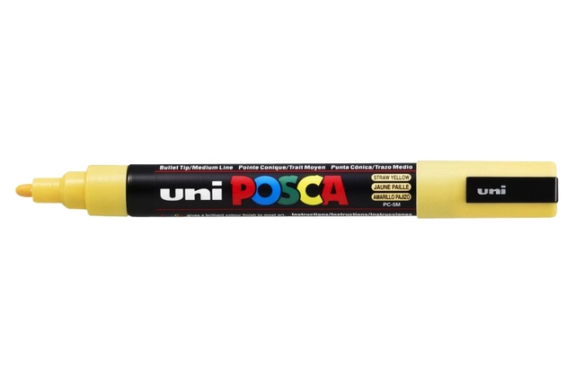 Een Verfstift Posca PC5M medium strogeel koop je bij VHK Kantoorartikelen