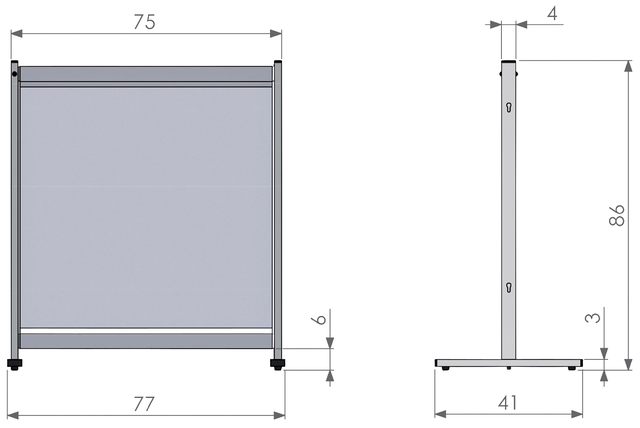 Een Bureauscherm Nobo doorzichtig PVC 770x860mm koop je bij VHK Kantoorartikelen