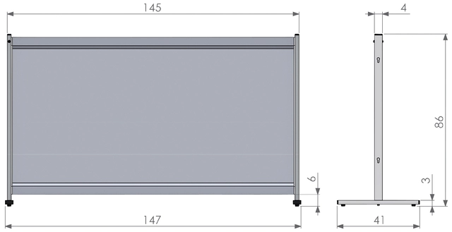 Een Bureauscherm Nobo doorzichtig PVC 1470x860mm koop je bij VHK Kantoorartikelen