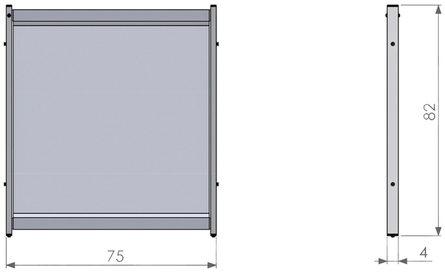 Een Bureauscherm Nobo Modulair doorzichtig PVC 750x820mm koop je bij VHK Kantoorartikelen