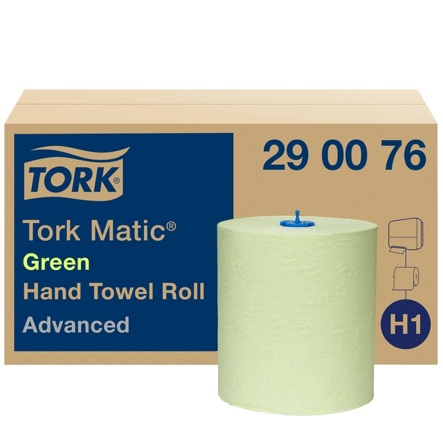 Een Handdoekrol Tork Matic H1 Advanced 2-laags 150m groen 290076 koop je bij VHK Kantoorartikelen