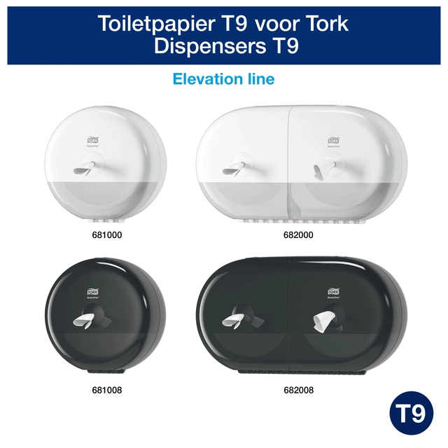 Een Toiletpapier Tork SmartOne® Mini T9 advanced 2-laags 620 vel wit 472193 koop je bij VHK Kantoorartikelen