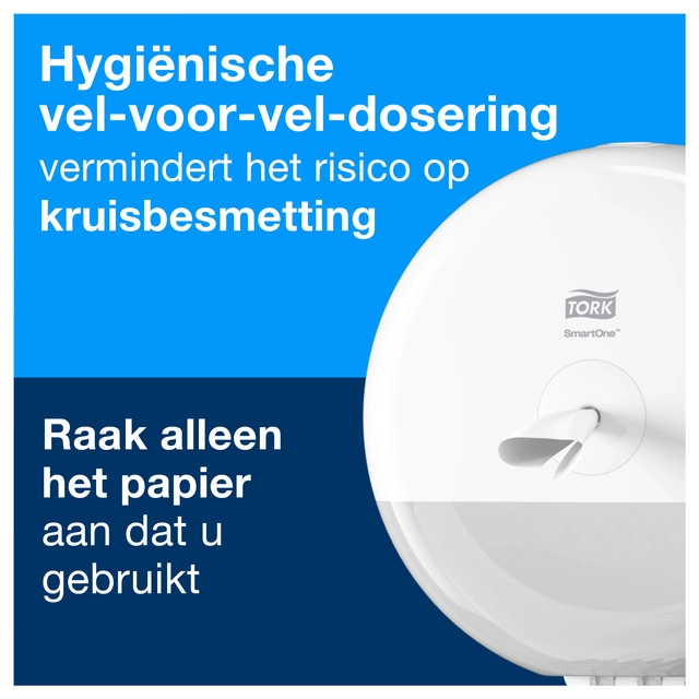 Een Toiletpapier Tork SmartOne® Mini T9 advanced 2-laags 620 vel wit 472193 koop je bij VHK Kantoorartikelen