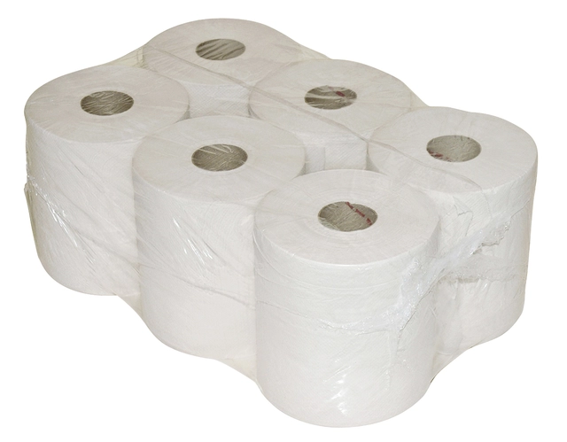 Een Toiletpapier Euro Products Q5 mini jumbo 2l 180m wit 240018 koop je bij Hoekmankantoorartikelen.nl