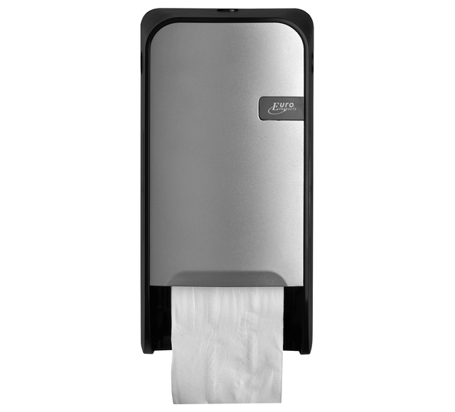 Een Toiletpapierdispenser QuartzLine Q1 doprol duo zilver 441091 koop je bij VHK Kantoorartikelen