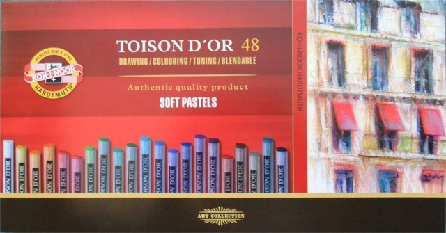 Een Pastelkrijt Koh-I-Noor Toison 8516 rond 48 stuks assorti koop je bij VHK Kantoorartikelen