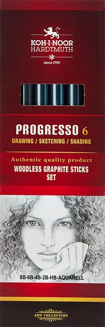 Een Grafietstift Koh-I-Noor progresso 8915 HB 8B + aqua koop je bij VHK Kantoorartikelen