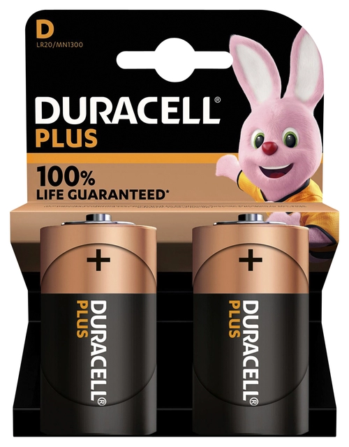 Een Batterij Duracell Plus 2xD koop je bij VHK Kantoorartikelen