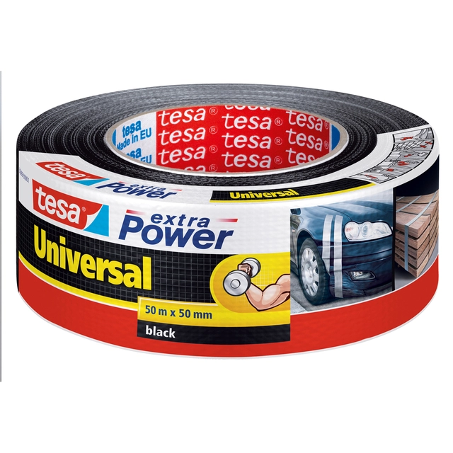 Een Duct tape tesa® extra Power Universal 50mx50mm zwart koop je bij VHK Kantoorartikelen