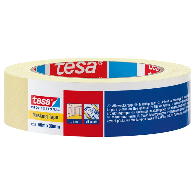 Een Afplaktape tesa® Professional 4323 19mmx50m lichtcrème koop je bij Hoekmankantoorartikelen.nl