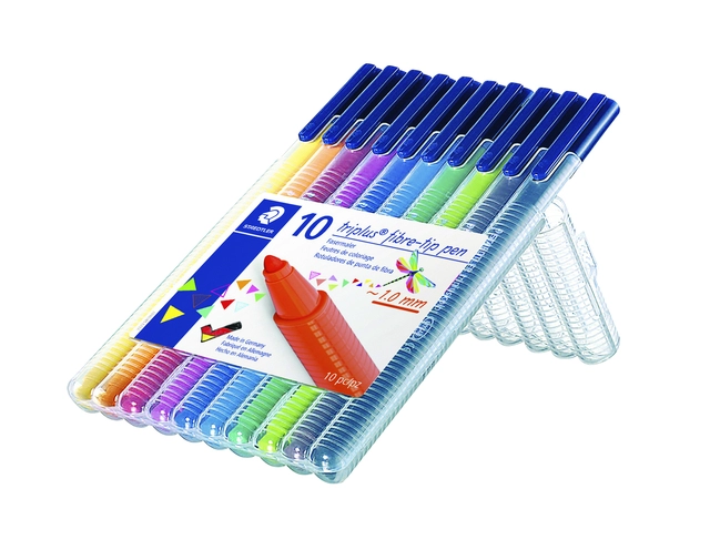 Een Kleurstift Staedtler 323 Triplus color à 10 stuks assorti koop je bij VHK Kantoorartikelen