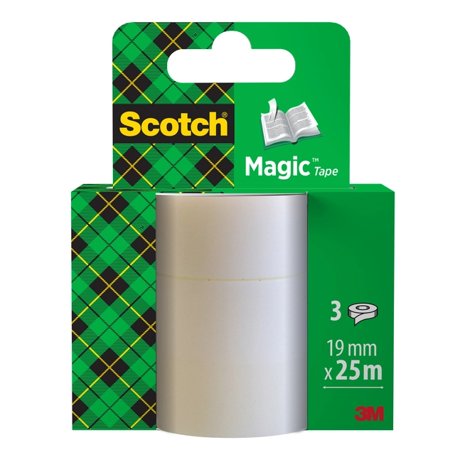 Een Plakband Scotch Magic 819 19mmx25m onzichtbaar 3 rollen koop je bij Hoekmankantoorartikelen.nl