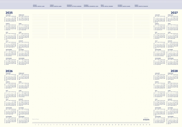 Een Onderlegblok 2025 Brepols Office Mate 7dagen/1pagina 41.2x59cm koop je bij Hoekmankantoorartikelen.nl