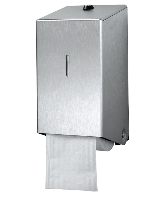 Een Toiletpapierdispenser Euro Products doprol duo RVS 438001 koop je bij Hoekmankantoorartikelen.nl