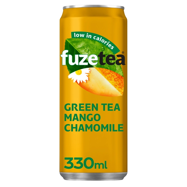 Een Frisdrank Fuze Tea Green Tea mango chamomile blik 330ml koop je bij VHK Kantoorartikelen