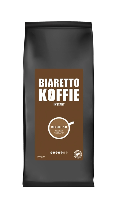 Een Koffie Biaretto instant regular 500 gram koop je bij VHK Kantoorartikelen