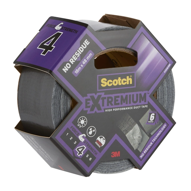 Een Duct tape Scotch Extremium no residue 18.2mx48mm grijs koop je bij Hoekmankantoorartikelen.nl