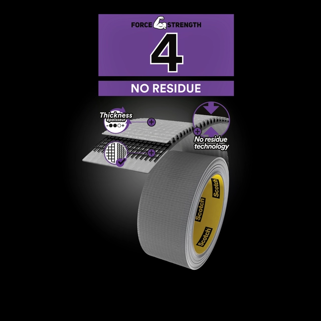 Een Duct tape Scotch Extremium no residue 18.2mx48mm grijs koop je bij Hoekmankantoorartikelen.nl