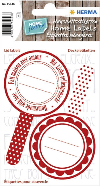 Een Etiket HERMA 15446 keuken new look rood koop je bij Hoekmankantoorartikelen.nl