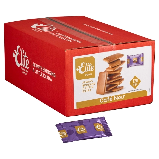 Een Koekjes Elite Special Café Noir 120 stuks koop je bij VHK Kantoorartikelen