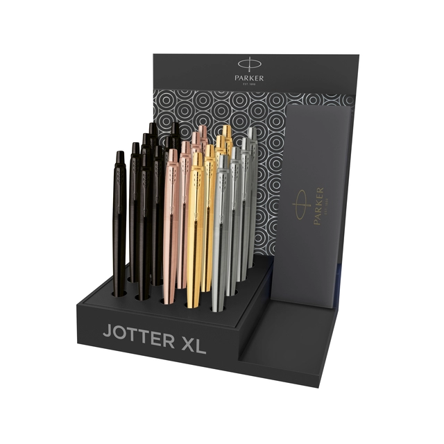 Een Balpen Parker Jotter XL Monochrome assorti medium 20 stuks koop je bij Hoekmankantoorartikelen.nl