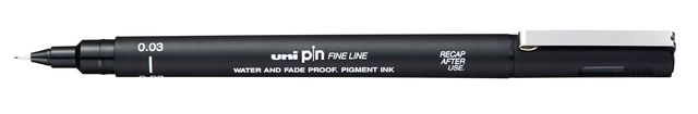 Een Fineliner Uni-ball Pin 0.03mm zwart koop je bij Hoekmankantoorartikelen.nl