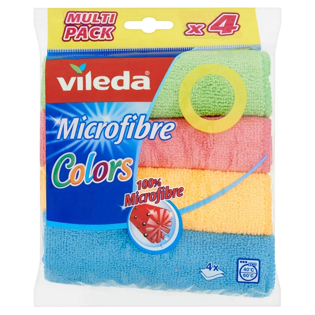 Een Microvezeldoeken Vileda 4-pack koop je bij VHK Kantoorartikelen