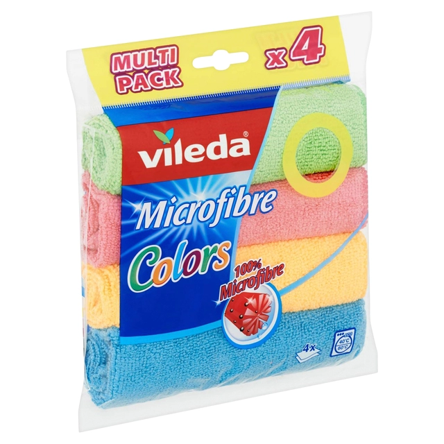 Een Microvezeldoeken Vileda 4-pack koop je bij VHK Kantoorartikelen