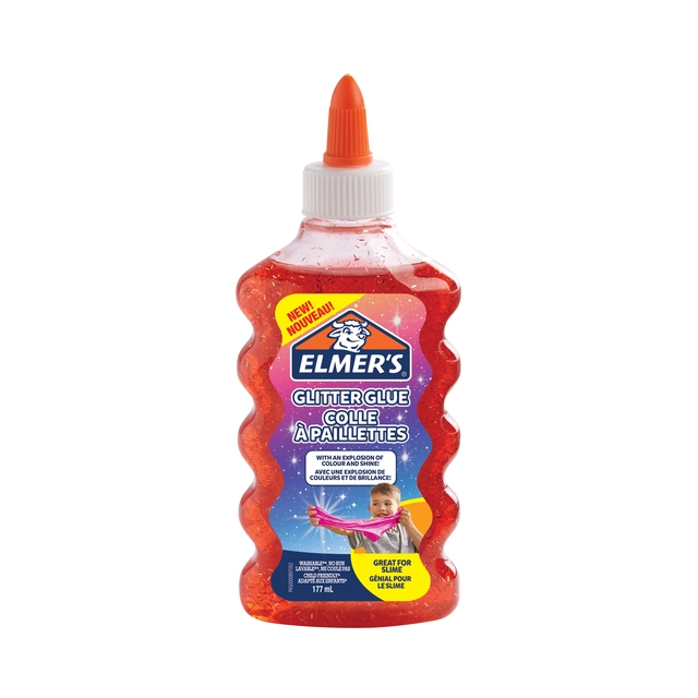 Een Kinderlijm Elmer's glitter rood koop je bij VHK Kantoorartikelen