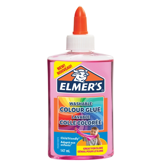 Een Kinderlijm Elmer's transparant roze koop je bij Hoekmankantoorartikelen.nl