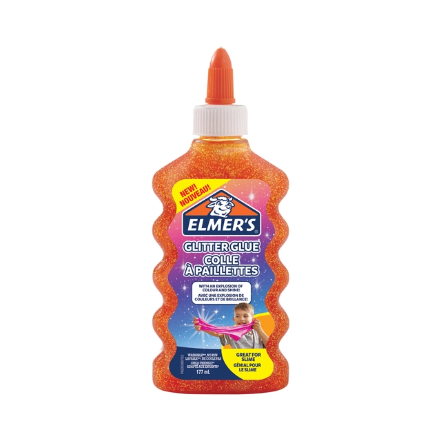 Een Kinderlijm Elmer's glitter oranje koop je bij VHK Kantoorartikelen