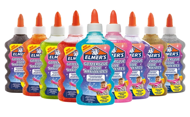 Een Kinderlijm Elmer's glitter oranje koop je bij VHK Kantoorartikelen