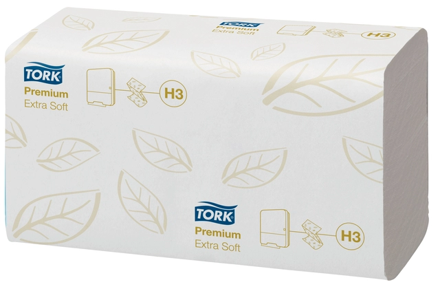 Een Handdoek Tork H3 Z-gevouwen premium 2-laags wit 100278 koop je bij VHK Kantoorartikelen