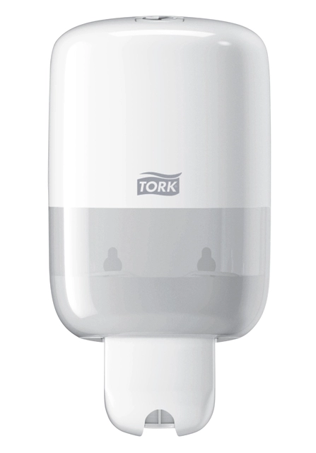 Een Zeepdispenser Tork Mini S2 Elevation compact design wit 561000 koop je bij VHK Kantoorartikelen