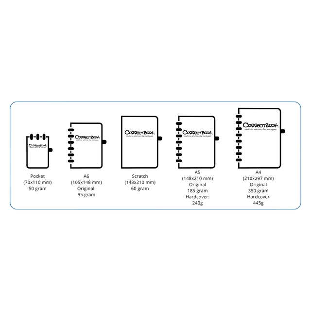 Een Notitieboek Correctbook A5 Scratch blanco 8blz inspirational white koop je bij VHK Kantoorartikelen