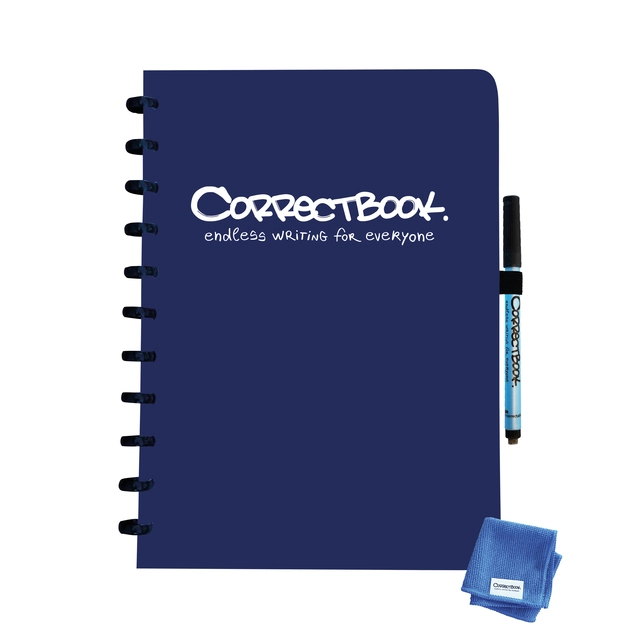 Een Notitieboek Correctbook A4 blanco 40blz midnight blue koop je bij VHK Kantoorartikelen