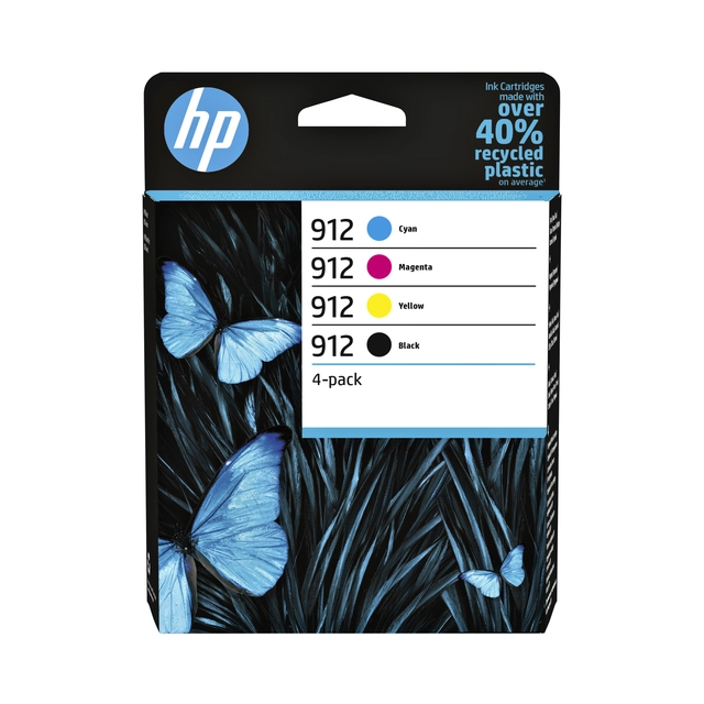 Een Inktcartridge HP 6ZC74AE 912 zwart + 3 kleuren koop je bij VHK Kantoorartikelen