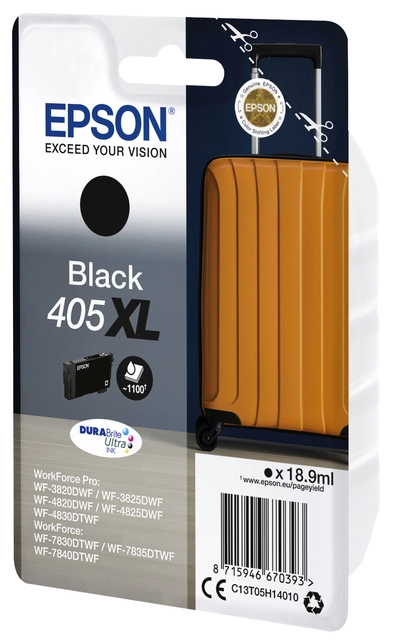 Een Inktcartridge Epson 405XL T05H14 zwart koop je bij VHK Kantoorartikelen