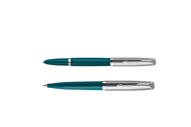 Een Vulpen Parker 51 teal CT fijn koop je bij VHK Kantoorartikelen