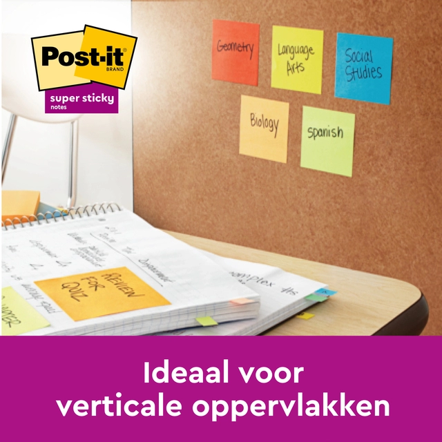 Een Memoblok Post-it Super Sticky 654 76x76mm color 16 stuks koop je bij Hoekmankantoorartikelen.nl