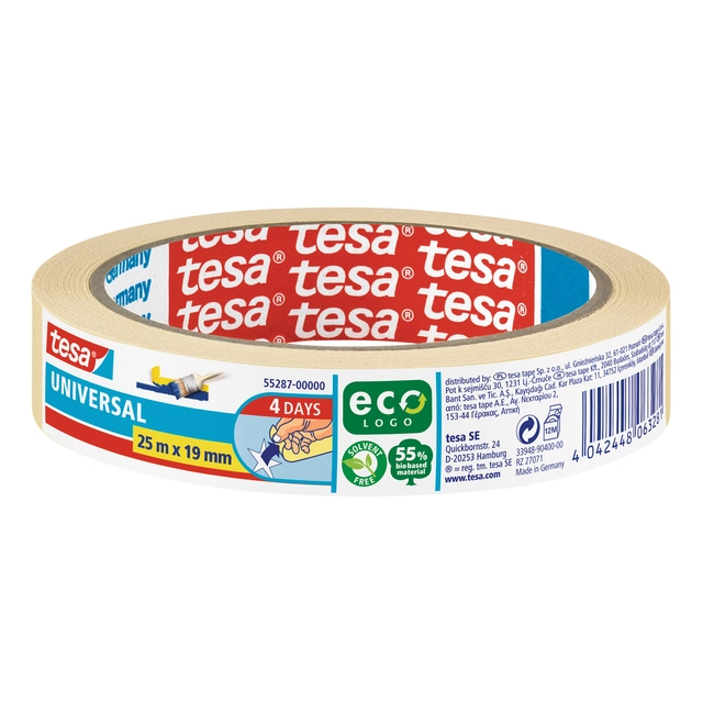 Een Afplaktape tesa® Economy 25mx19mm geel koop je bij Hoekmankantoorartikelen.nl