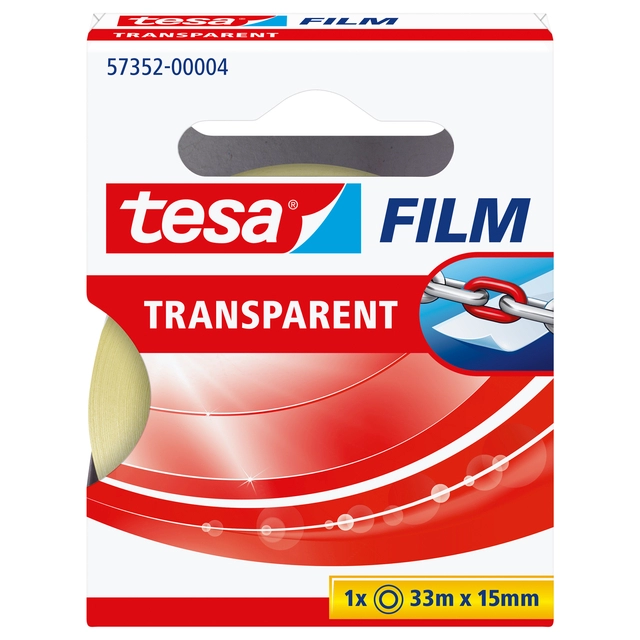 Een Plakband tesafilm® 33mx15mm Transparant in doosje koop je bij Hoekmankantoorartikelen.nl