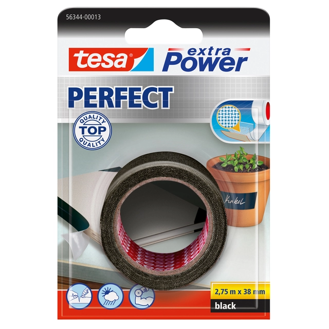 Een Reparatietape tesa® extra Power Perfect 2.75mx38mm zwart koop je bij VHK Kantoorartikelen