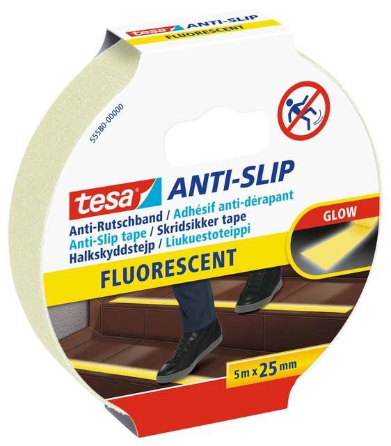 Een Anti-slip tape tesa® 5mx25mm fluoriserend koop je bij VHK Kantoorartikelen