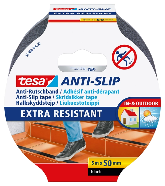 Een Anti-slip tape tesa® 5mx50mm zwart koop je bij VHK Kantoorartikelen