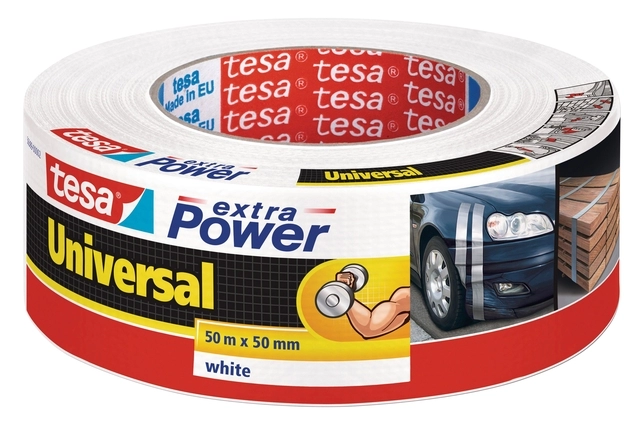 Een Duct tape tesa® extra Power Universal 50mx50mm wit koop je bij VHK Kantoorartikelen