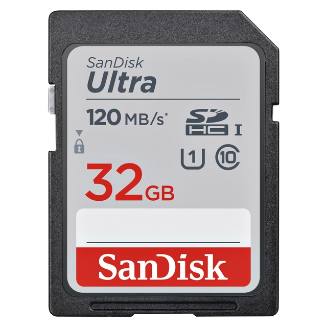 Een Geheugenkaart Sandisk SDHC Ultra 32GB (Class 10/UHS-I/120MB/s) koop je bij VHK Kantoorartikelen